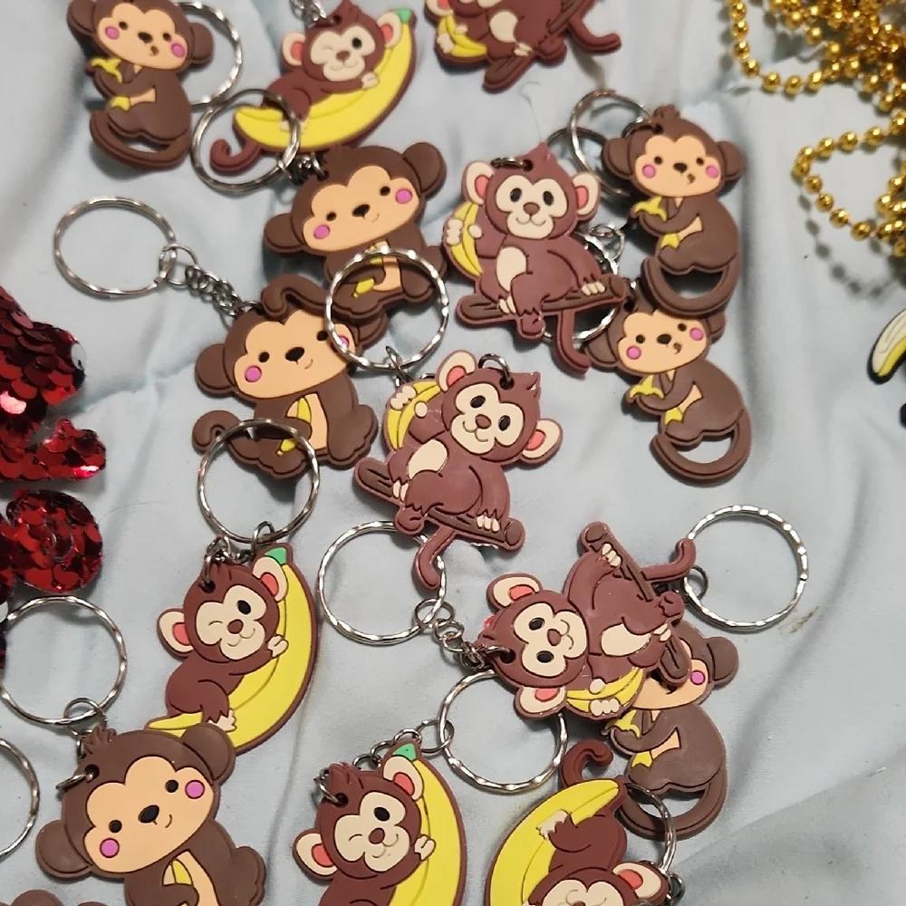 Colorful Party Favor Set with Plush Toys and Accessories Monkeys And Bananas